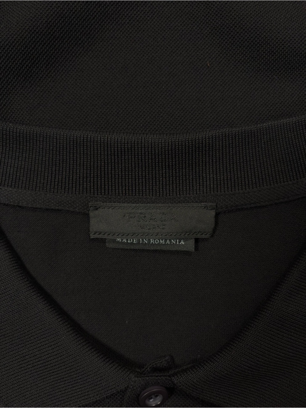 PRADA Milano Men`s Black Luxury Casual Long Sleeve Polo Shirt RRP1200$ - Picture 10 of 12